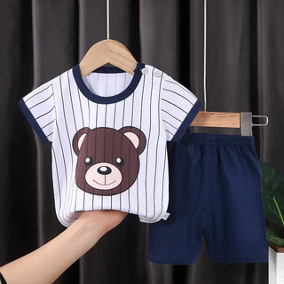 เสื้อผ้าเด็ก ชุดเด็ก เซต 2 ชิ้น เสื้อ+กางเกง ลายน่ารัก ผ้านิ่ม เบาสบาย พร้อมส่ง