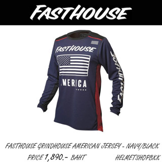 เสื้อแขนยาว FASTHOUSE GRINDHOUSE AMERICAN JERSEY NAVY BLACK