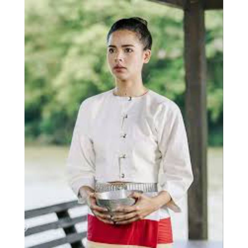 เสื้อกาสะลองกระดุมเหรียญ เสื้อซ้องปีบเชือกผูก เสื้อผ้าฝ้ายพื้นเมืองผู้หญิง - รูปที่ 2