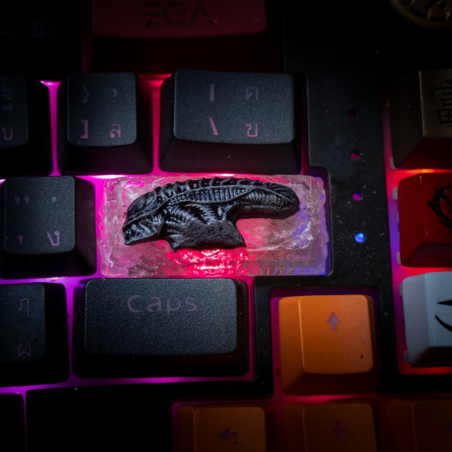 ส่งฟรี Artisan keycap alien xenomorph