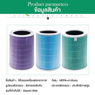 (พร้อมส่ง) ไส้กรอง HEPA สำหรับ Xiaomi Air Purifier Filter 4Lite/4Pro/2S/3C/3H/Pro/4Compact ไส้กรองเสี่ยวหมี่