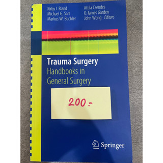 Trauma Surgery: Handbooks in General Surgery