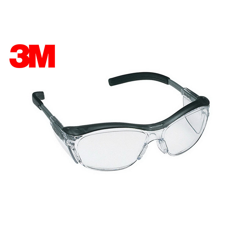 แว่นตานิรภัยเลนส์สีใส 3M™ รุ่น Nuvo™ Series 11411 ป้องกันการกระเด็น | ขาแว่นปรับได้