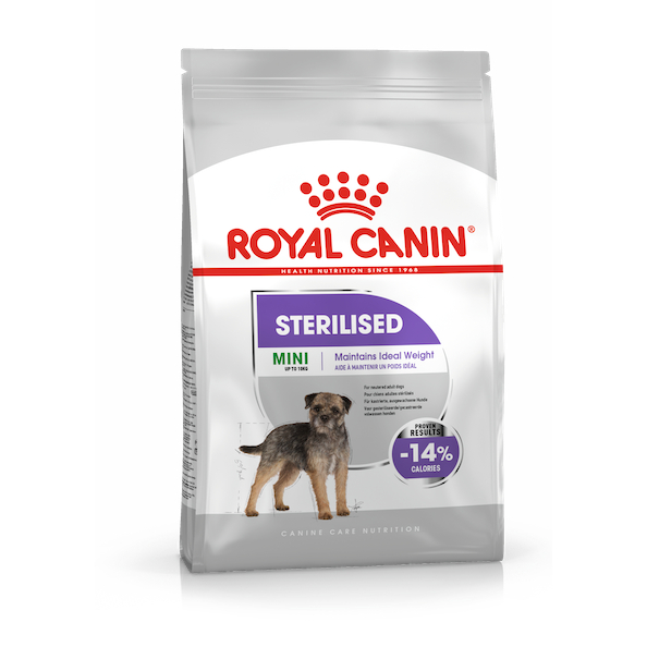 Royal Canin Mini Sterilised โรยัล คานิน อาหารสุนัขแบบเม็ด สำหรับสุนัขพันธุ์เล็กที่ทำหมัน ขนาด 8 kg.