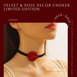 🔥SALE🔥โช้กเกอร์แต่งดอกไม้สวยแซ่บ🌹เสริมความโดดเด่น🌸💃Sexy Flowery Choker✨🌹พร้อมส่งนะค้า