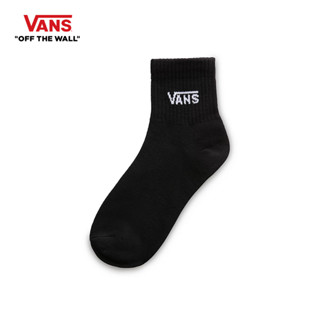 VANS HALF CREW W6.5-10 1PK - BLACK **ถุงเท้าเป็นไซส์ US Women สามารถดูตารางเทียบไซส์จากข้อมูลสินค้าเพิ่มเติม**