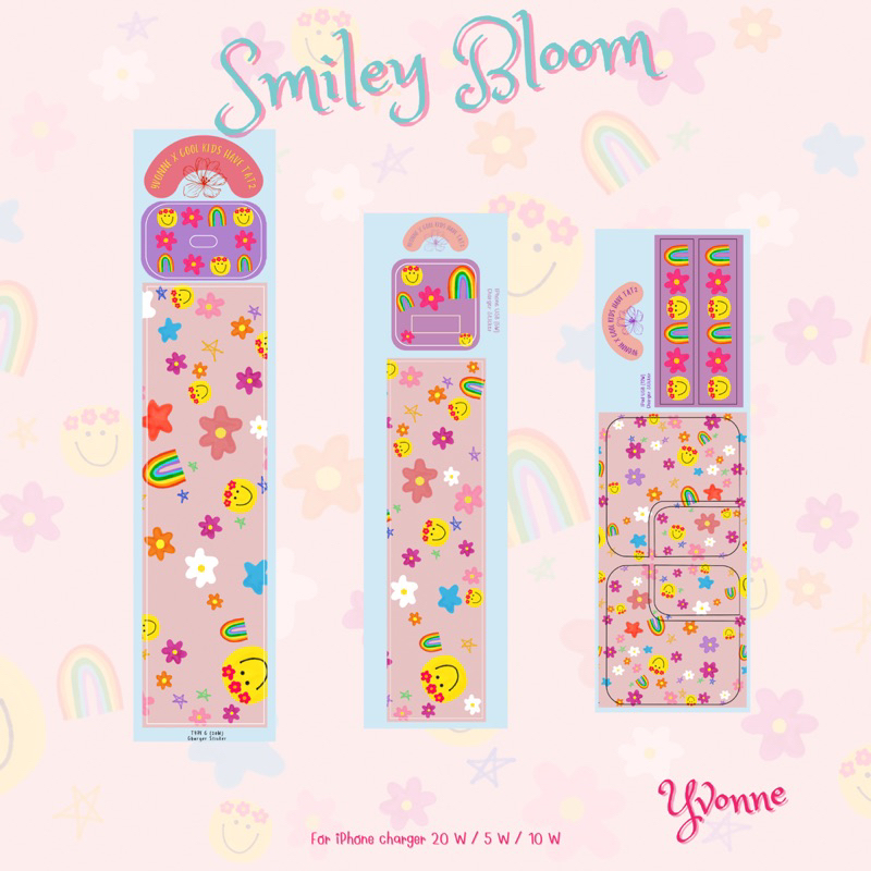 Smiley Bloom Charger Sticker&amp;Apple pencil stickwr