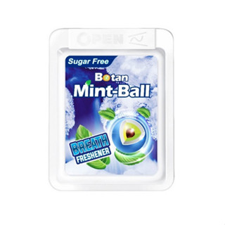 (ล๊อตใหม่ล่าสุด 3/25) Botan Original Fresh Mint-Ball &gt;ฟ้า&lt; โบตัน ออริจินอล เฟรช เย็น ชุ่มคอ 4g บรรจุ 20 เม็ด