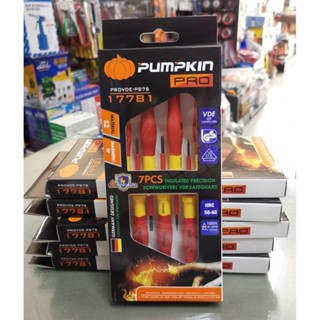 PUMPKIN 17781 PROVDE-PS7S ไขควงจิ๋ว 7 ตัว/ชุด ชุดไขควง ไขควงกันไฟ 1000V