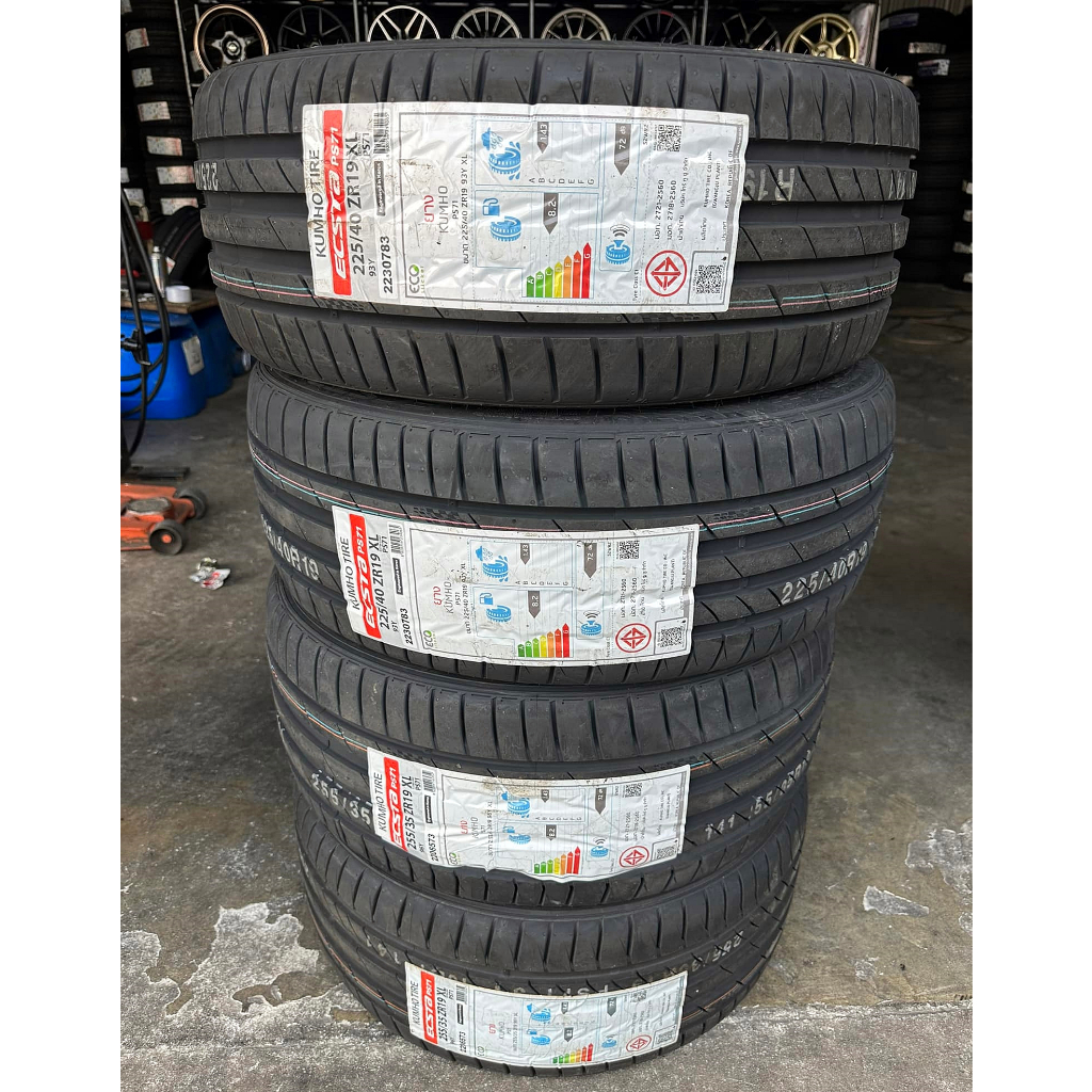 🔴 ยาง "#คัมโฮ" Kumho Ecsta PS71, PS91 - 225/40R19 กับ 255/35R19  ปี 22