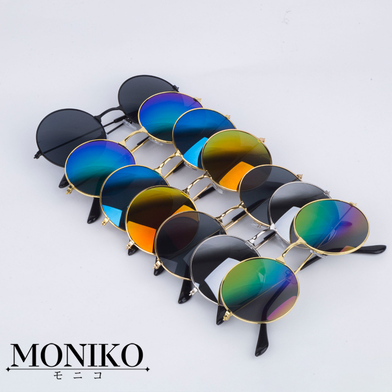 MONIKO แว่นตาเด็ก แว่นกันแดด แว่นวินเทจ กรอบโลหะ ทรงกลม - รูปที่ 3