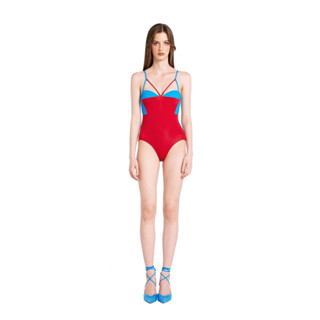 Angelys Balek ชุดว่ายน้ำ Bustier Swimsuit  รุ่นSS23SW00202904 สีแดง /ฟ้า