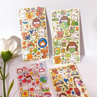 (พร้อมส่ง) สติกเกอร์ผลไม้ fruit sticker ลายน่ารัก สติกเกอร์ สติกเกอร์น่ารัก ตกแต่ง