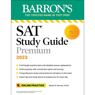 c321 BARRONS SAT STUDY GUIDE PREMIUM, 2023: COMPREHENSIVE REVIEW+8 PRACTICE TESTS+AN ONLINE TIMED TEST 9781506264578