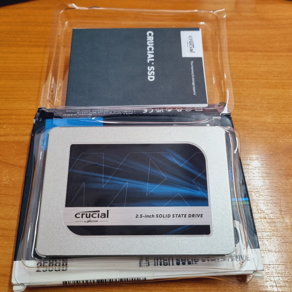 เอสเอสดี Crucial MX500 SSD 250GB 3D NAND SATA 2.5" (7mm) , Speed 560/510MB/s มือ2 ใช้งานปกติ-สภาพดี
