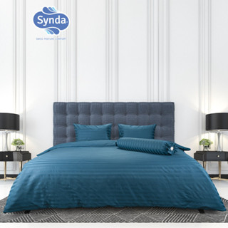 Synda ชุดเซทผ้าปูที่นอน Cotton Satin 500 เส้นด้าย รุ่น Lamode-Deep Ocean