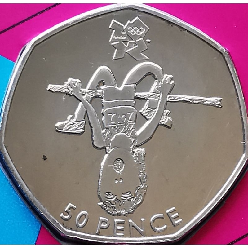 เหรียญ​อังกฤษ​ UK, 50 Pence, (ที่ระลึก​มหกรรม​กีฬา​โอลิมปิก​ London 2012),  mint pack