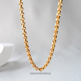 สร้อยคอ ชุบเศษทองคำแท้ (เลือกขนาดความยาวได้) รุ่น siam-goldneck1200001 by siamonlineshop