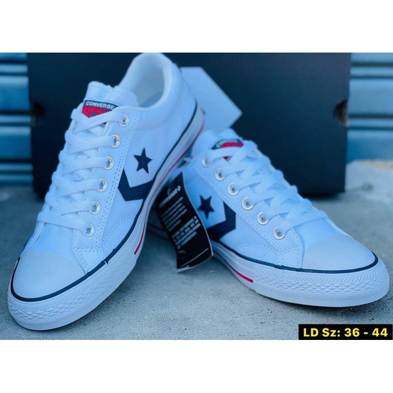มาใหม่ Converse Star Player Ox  สีกรม / สีขาว พร้อมส่ง แถมกล่อง