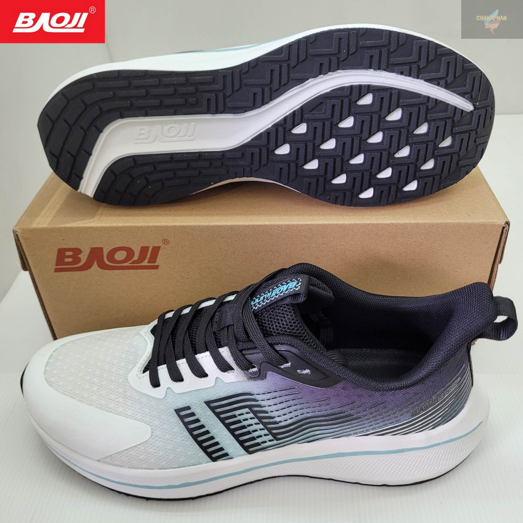 BAOJI ของแท้ 100% รองเท้าผ้าใบชาย รองเท้าออกกำลังกาย รุ่น BJM769 สีฟ้าส้ม/สีขาวดำ/สีขาวน้ำเงิน SIZE 41-45