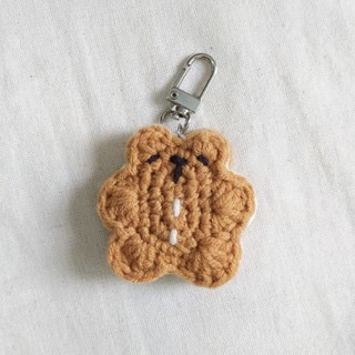 🧸 bear cookie keychain พวงกุญแจ ที่ห้อยกระเป๋า คุกกี้หมี แฮนด์เมด พวงกุญแจถัก พวงกุญแจไหมพรม ตุ๊กตาถัก โครเชต์