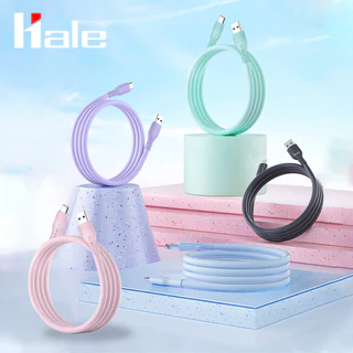 HALE 100W colorful สายชาร์จซิลิโคน Fast Charger Cable Huawei Oppo Vivo POCO charging cable silocone HC-21