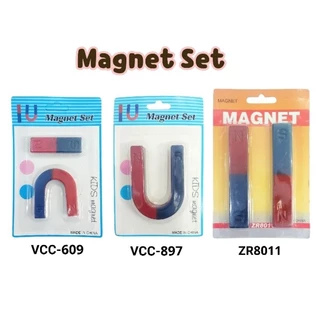 Magnet Set แม่เหล็กเกือกม้า+แท่ง, แม่เหล็กแท่งคู่ แบบแผง