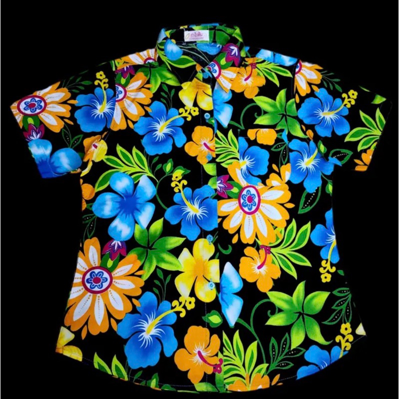 เสื้อฮาวายลายดอก เสื้อลายดอกวันสงกานต์อก32-44”