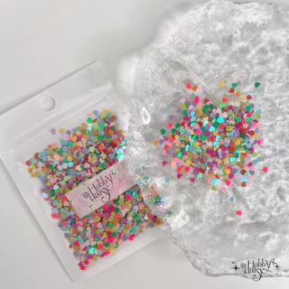 กลิตเตอร์หัวใจจิ๋วขนาด 3 mm ตกแต่งเล็บ งานเรซิ่น