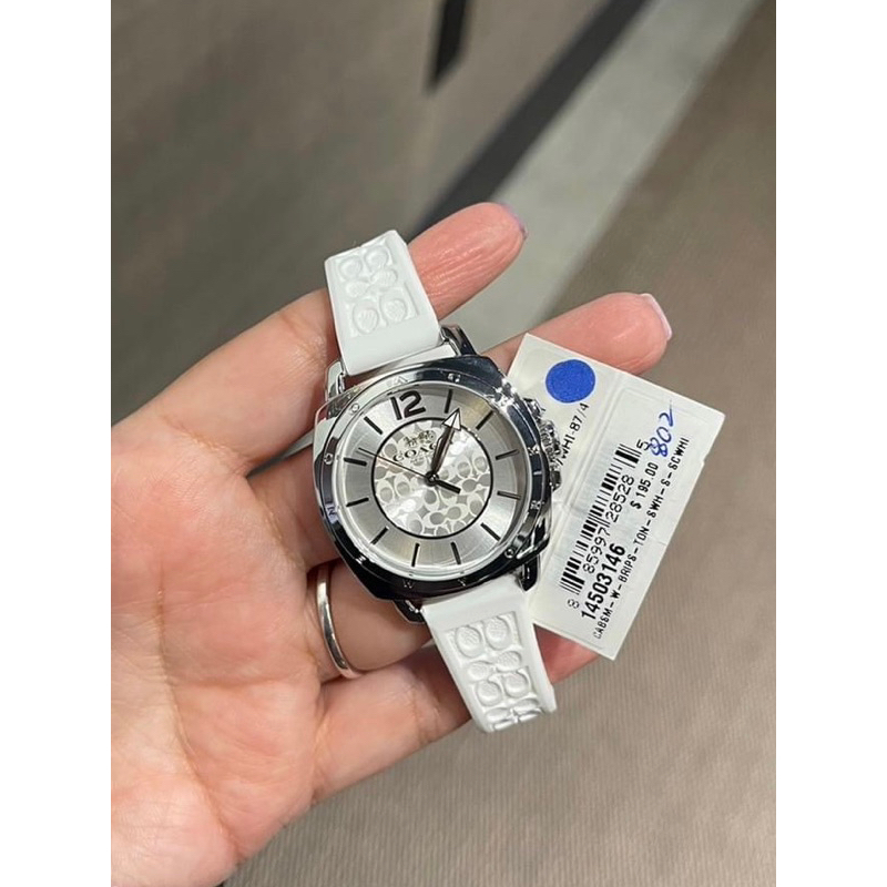 พร้อมส่ง แท้ 🇺🇸100% New Coach นาฬิกา  Coach Women's Boyfriend Silicone นาฬิกาสายซิลิโคนนิ่ม หน้าปัด 