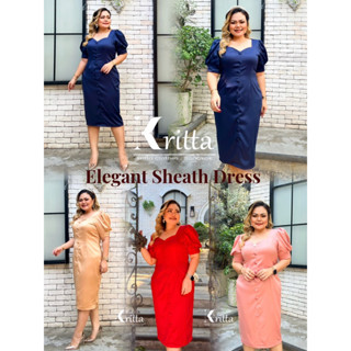 ชุดเดรสออกงาน Elegant sheath Dress ชุดทำงาน ชุดเพื่อนเจ้าสาว เดรสออกงาน เดรสทำงาน ชุดไปงานแต่ง