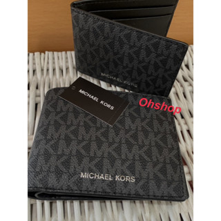 กระเป๋าสตางค์ ผู้ชาย Michael Kors แบบมีไส้ สีดำ ของแท้ 💯%