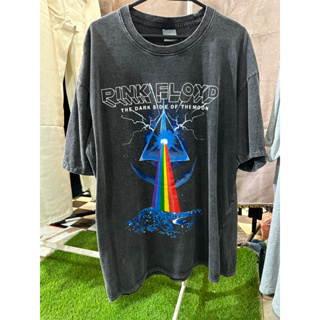 เสื้อยืด ผ้าฟอก สไตล์วินเทจ Oversize - Pink Floyd