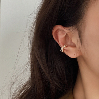 เอียคัฟ ear cuff เอียคัฟหนีบหูไม่ต้องเจาะ รูปไขว้