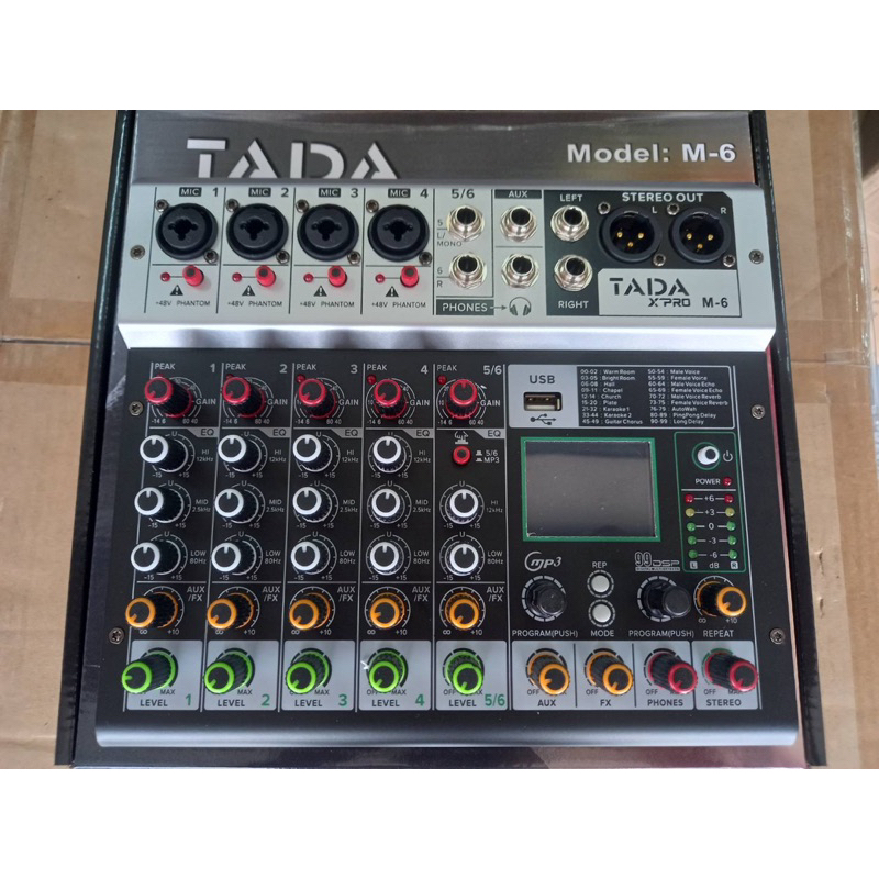 MIXER TADA M-6 เอฟเฟกแท้ USB บูธูท ใช้ไฟAC DC ได้