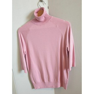 Zara เสื้อคอเต่า สีชมพูหวานสวย Size L