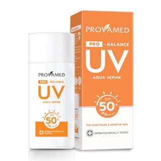 Provamed pro-balance uv aqua serum spf50+ pa++++ ( 40ml ) โปรวาเมด โปร-บาลานซ์ ยูวี อควา เซรั่ม เอสพีเอฟ 50+ พีเอ++++