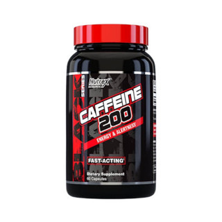 [ของแท้ ตรงปก] คาเฟอีน Caffeine 200, Energy &amp; Alertness 60 Capsules - Nutrex Research