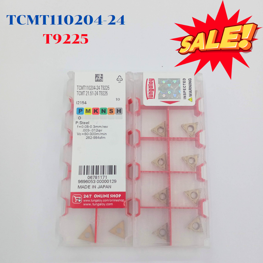 TUNGALOY TCMT110204-24 T9225 Carbide Insert อินเสิร์ท คาร์ไบด์ สินค้าลดราคา มีจำนวนจำกัด ของแท้100%