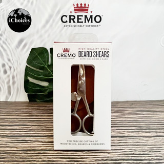 [Cremo] Beard Shears With mini Come &amp; Case กรรไกรตัดแต่งหนวดเคราสำหรับพกพา กรรไกร แต่งหนวด อุปกรณ์แต่งหนวดเครา