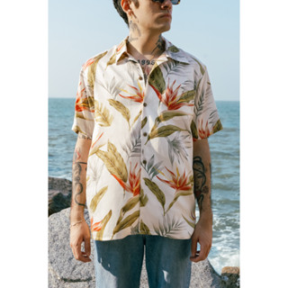 Simple&amp;Raw - เสื้อเชิ้ต BH742 BlueHawaii Shirts (White)