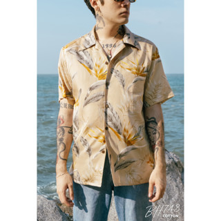 Simple&amp;Raw - เสื้อเชิ้ต BH743 BlueHawaii Shirts (Yellow)