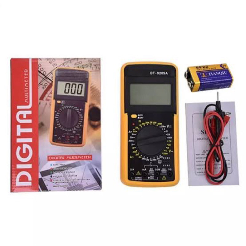 มัลติมิเตอร์ วัดไฟ digital multimeter dt9205a ส่งไวทุกวัน