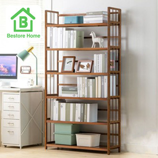 BestoreHome ชั้นวางหนังสือ DIY รุ่น 6 ชั้น ทำจากไม้ MDF คุณภาพดีแข็งแรงทนทาน
