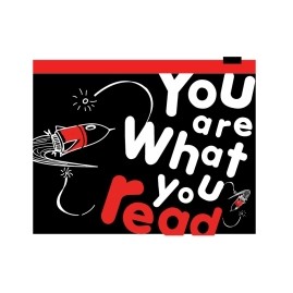 Se-ed (ซีเอ็ด) : กระเป๋า You Are What You Read Zipper PVC Bag-MA-BK