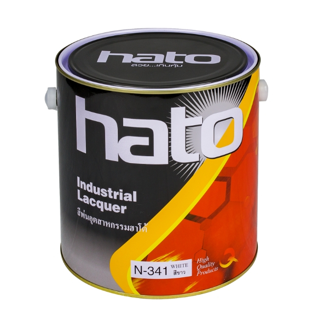 สีพ่นอุตสาหกรรม Hato ขนาด 3.2 ลิตร (1 กล.) ฮาโต้ สีพ่น สีรองพื้น สีพ่นรถ สีพ่นไม้ สีพ่นเหล็ก