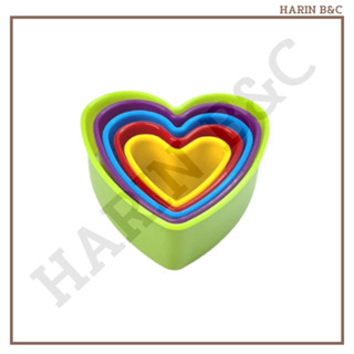 ที่กดขนม รูปหัวใจ ที่กดคุกกี้ ทรงหัวใจ 5ขนาด / Heart Shaped Cookie Cutter 5-size