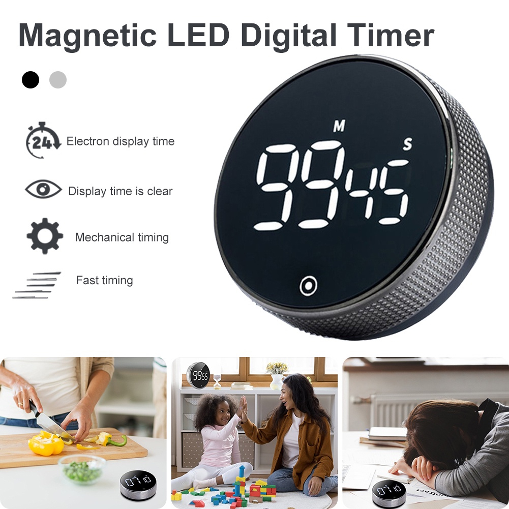 COD⏲Digital Kitchen Timer นาฬิกาจับเวลาดิจิตอล Led นาฬิกาจับเวลาทำอาหาร เสียงดังฟังชัด การดูดแม่เหล็ก
