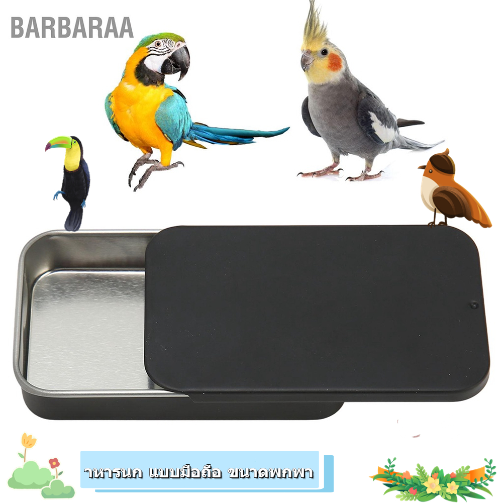Bird Feeding Handheld Feeder กล่องเหล็กใส่อาหารนก แบบมือถือ ขนาดพกพา สําหรับฝึกกลางแจ้ง