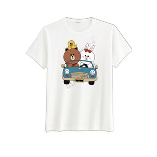 เสื้อยืดพิมพ์ลายbrown driving